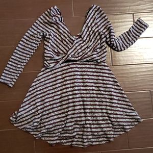 NWT Free People Mini Dress Tunic in eggplant XS